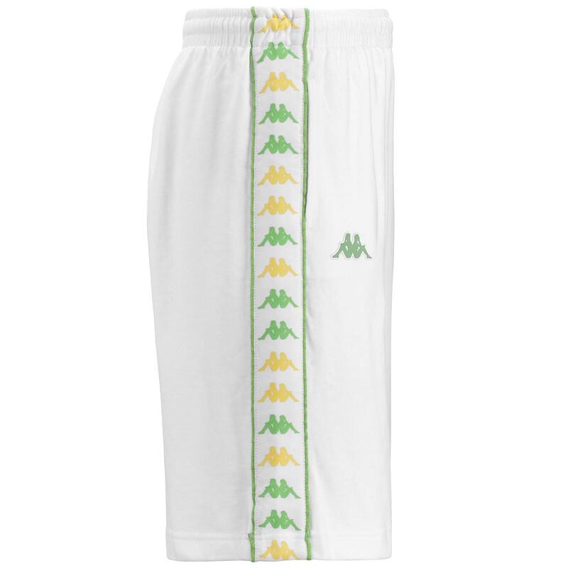 kappa pantaloncini da uomo in cotone bianco da fitness