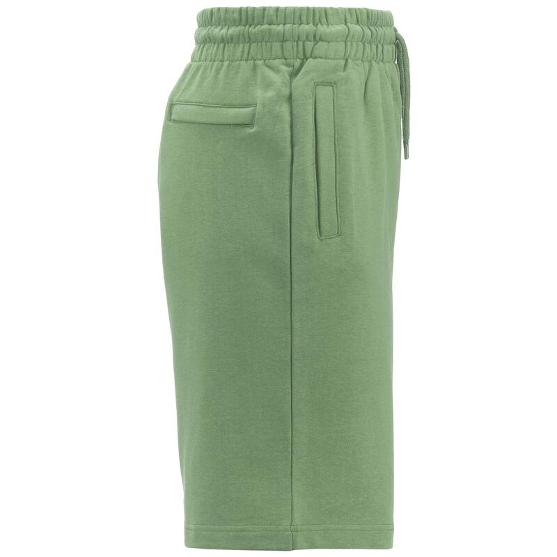 kappa pantaloncini da uomo in cotone verde da fitness