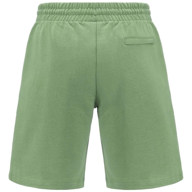 kappa pantaloncini da uomo in cotone verde da fitness