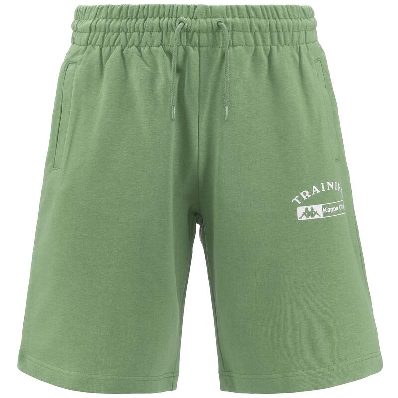 kappa pantaloncini da uomo in cotone verde da fitness