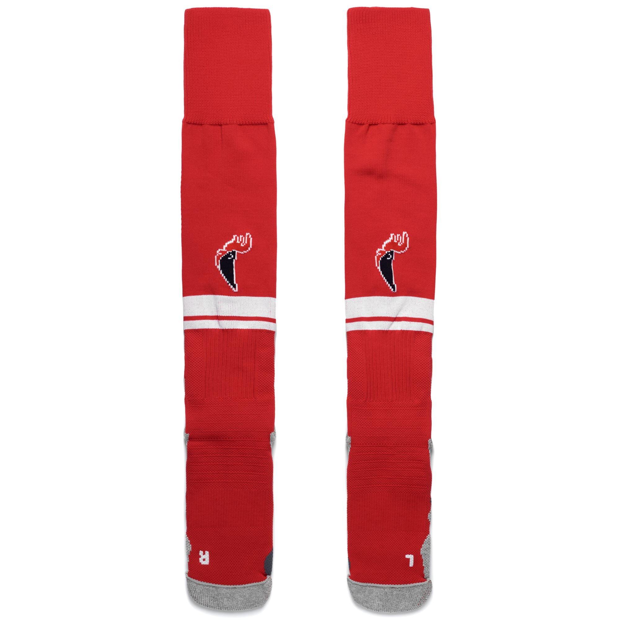kappa calze da uomo in poliammide rosso da calcio 2/4
