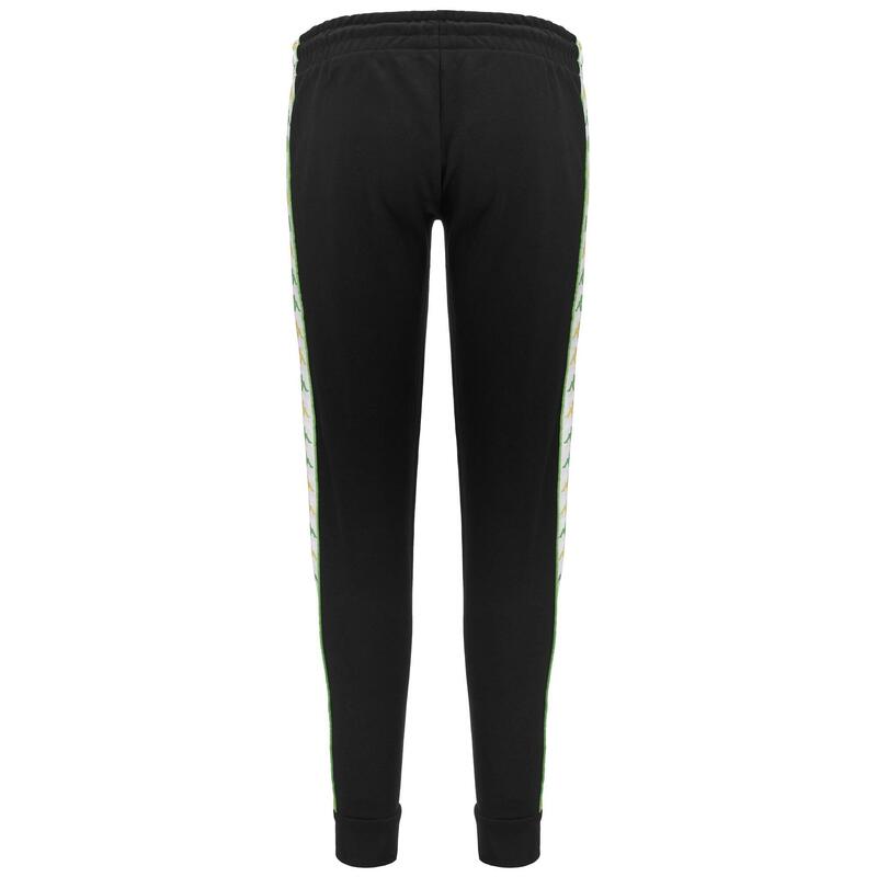 kappa pantaloni da donna in cotone nero da fitness