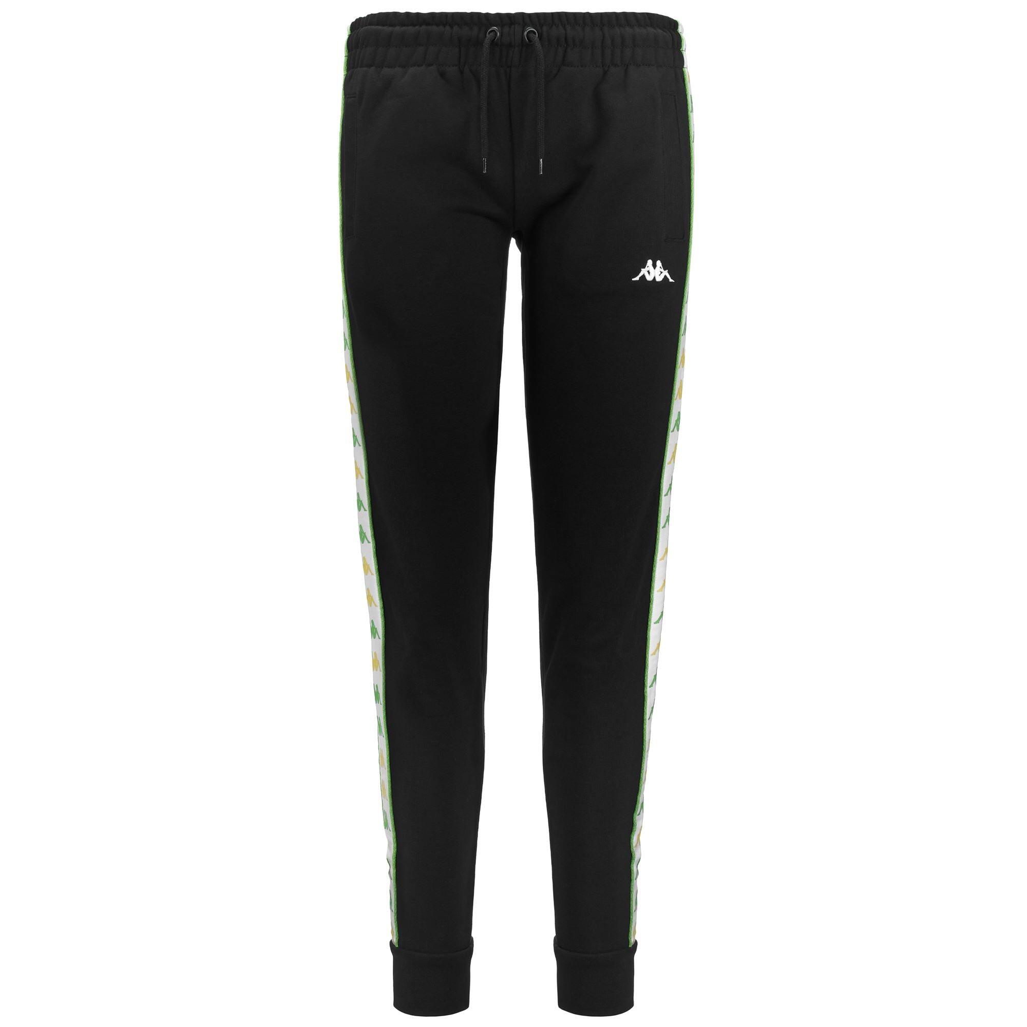 kappa pantaloni da donna in cotone nero da fitness KAPPA Decathlon