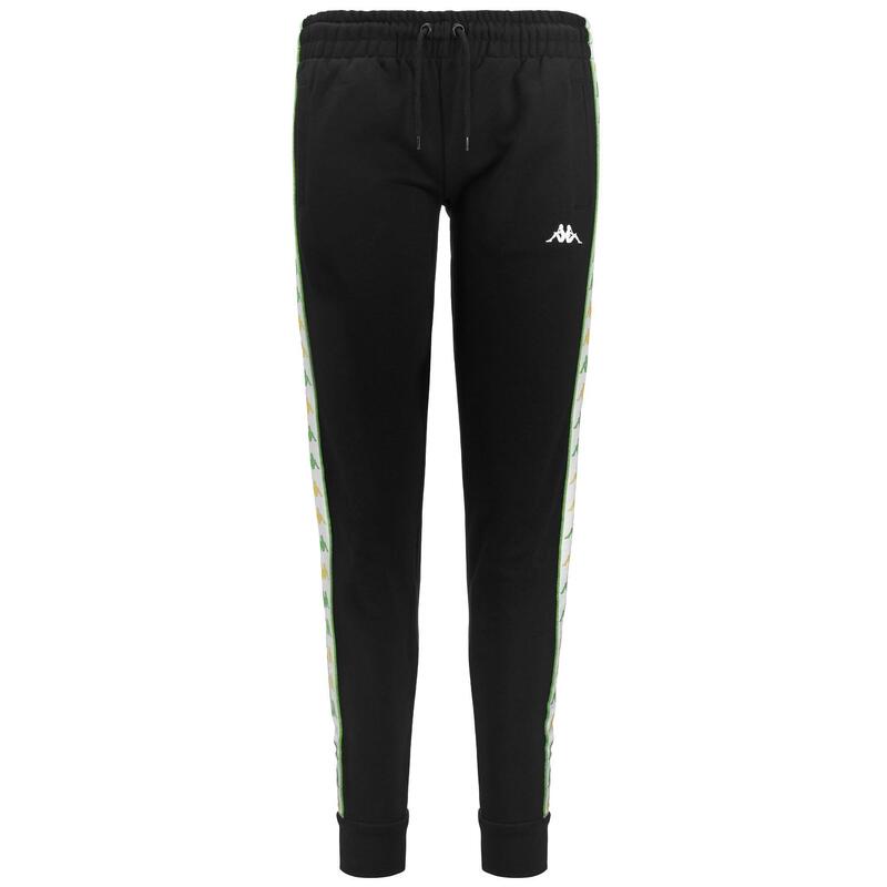 kappa pantaloni da donna in cotone nero da fitness