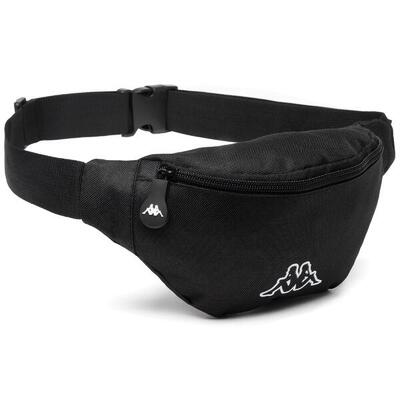 Marsupio da uomo donna in poliestere nero da palestra