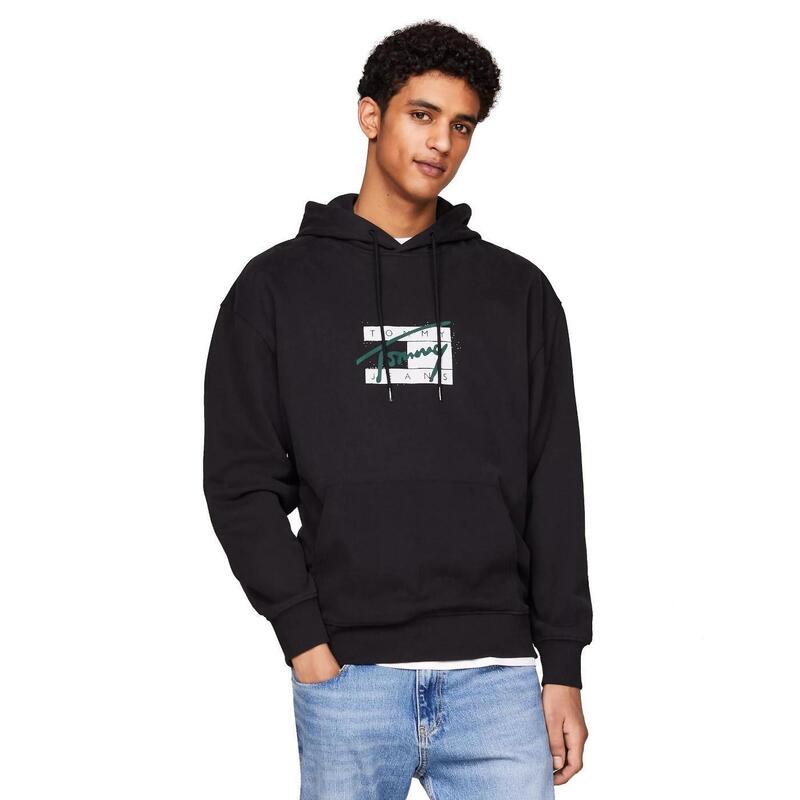 Sudadera para Hombre Tommy hilfiger  relaxed graffiti Negro