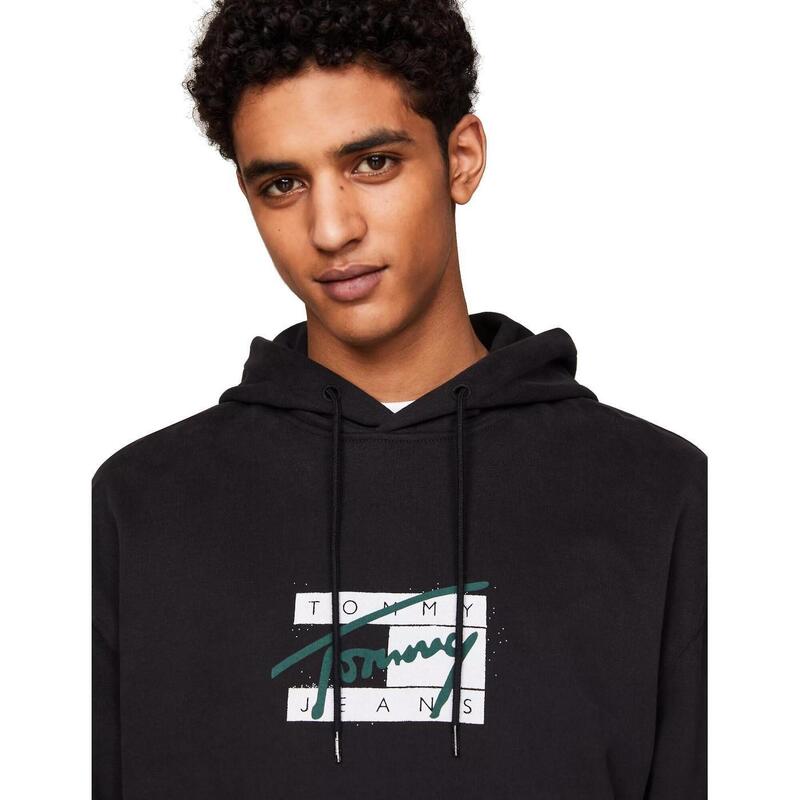 Sudadera para Hombre Tommy hilfiger  relaxed graffiti Negro