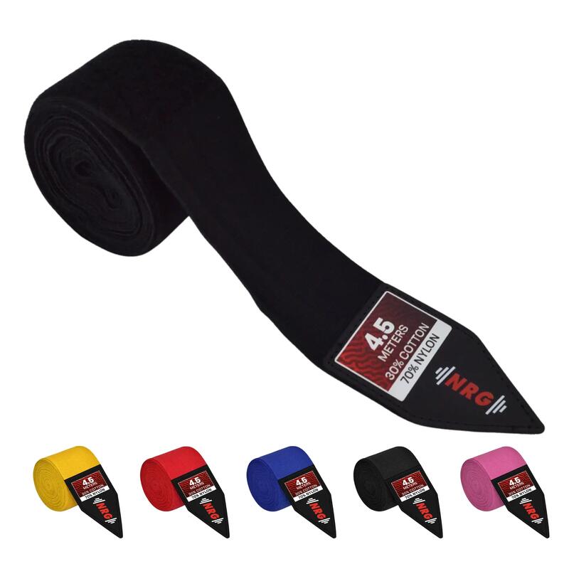 Bandage de boxe - Bandages pour les mains - 4,5 mètres - Rouge