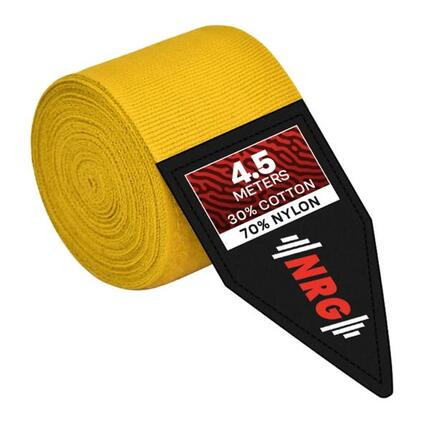 Bandage de boxe - Bandages pour les mains - 4,5 mètres - Jaune