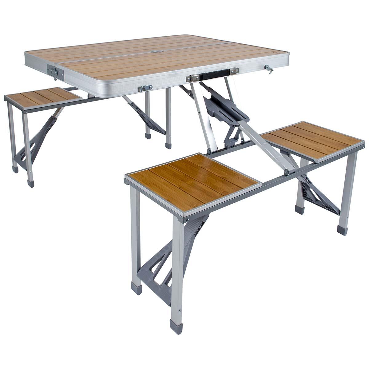 BO-CAMP Bo-Camp Picknicktafel Bamboe Inklapbaar