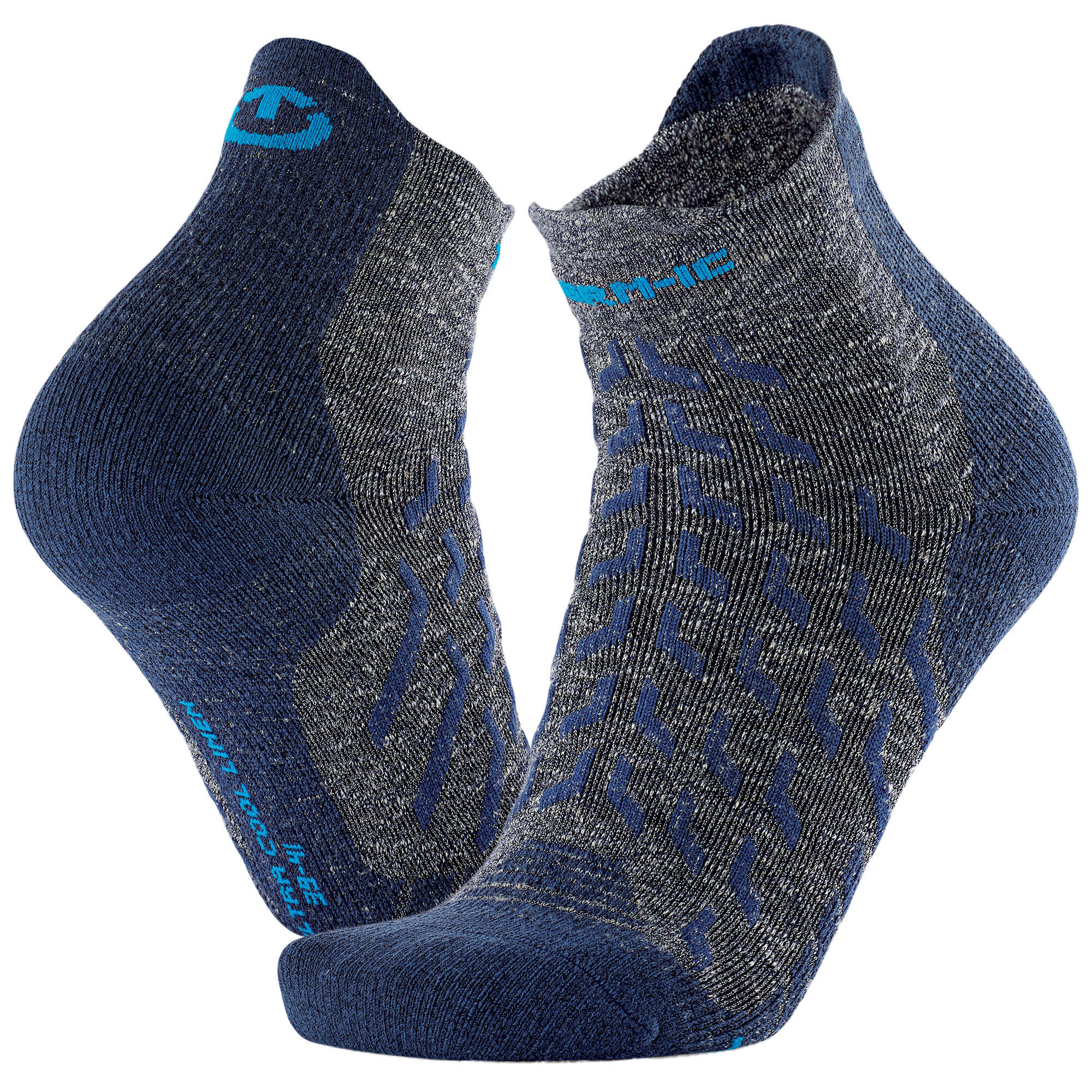 THERM-IC Trekking Socks UltraCool Linen Ankle - Blue/Grey 35/38