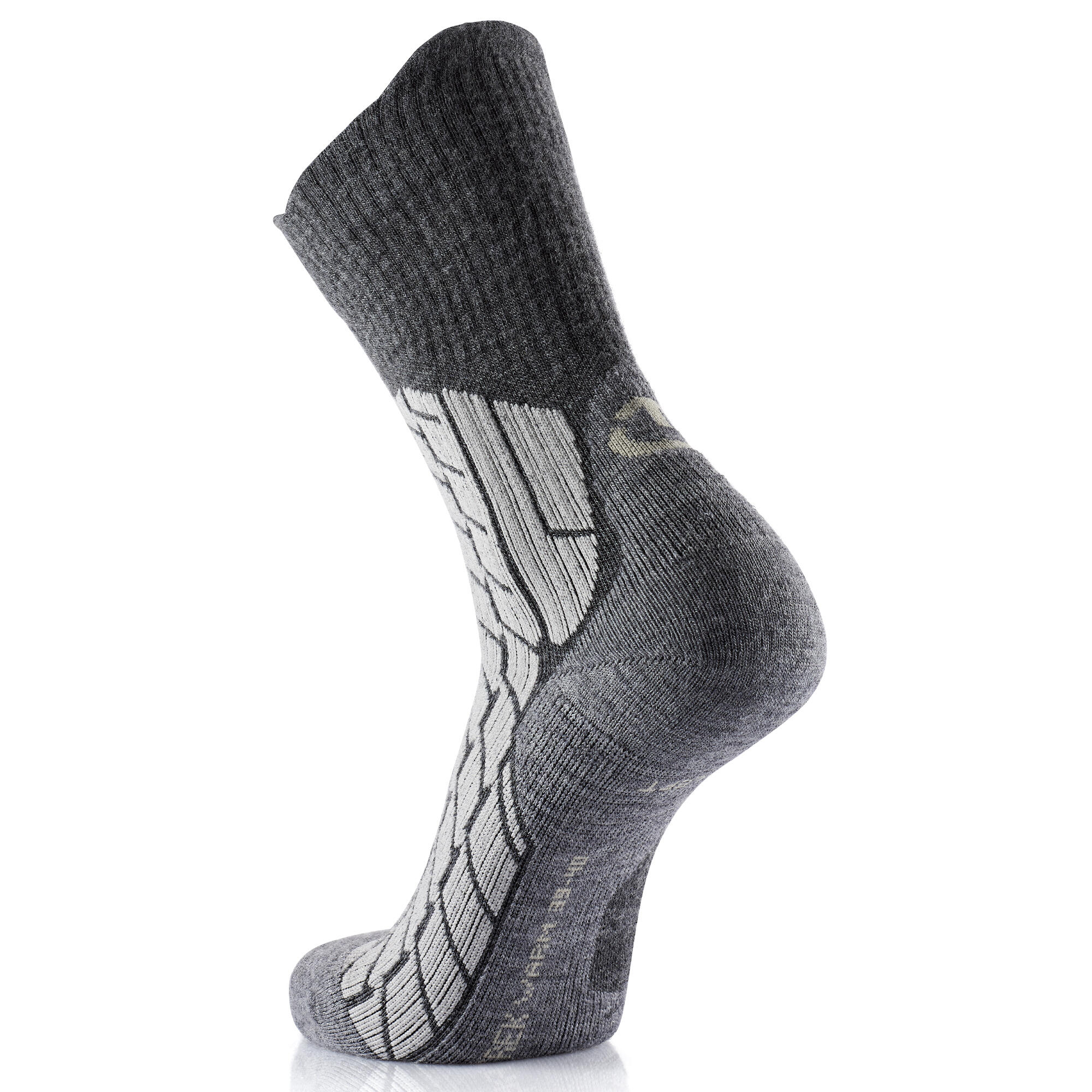 Therm-ic Trekking Warm Crew wandelsokken - Grijs - Standaard sok 3/4
