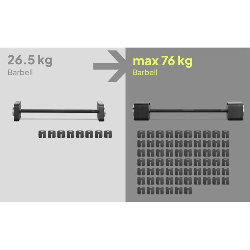 Halterset Zipro Square halterstang en gewichten 26.5 kg