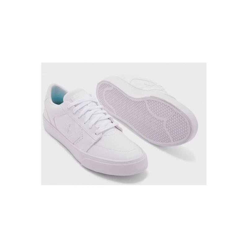 Zapatillas Casual Hombre Converse Belmont Ox Blanco Piel Resistentes 3/4
