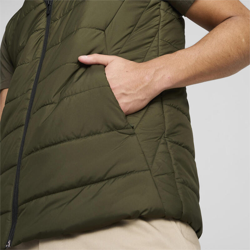 Vestă căptușită Essentials Bărbați PUMA Dark Olive Green