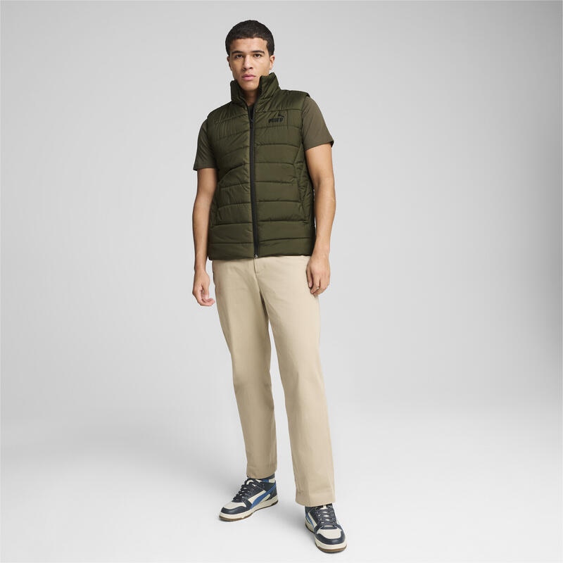 Vestă căptușită Essentials Bărbați PUMA Dark Olive Green
