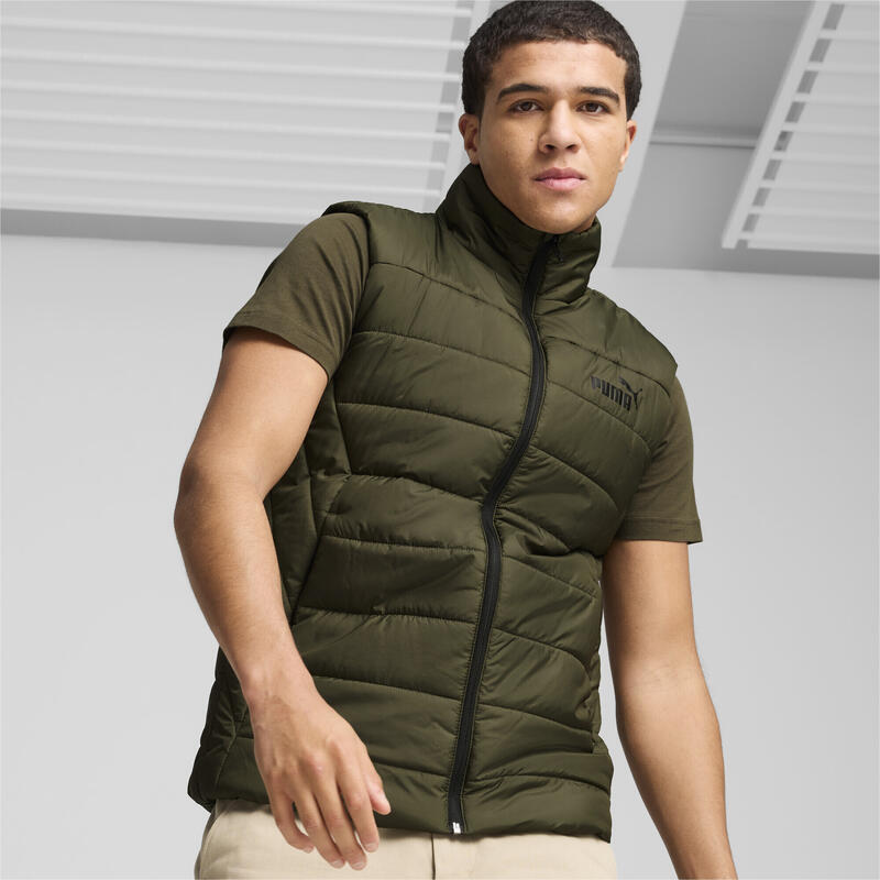 Vestă căptușită Essentials Bărbați PUMA Dark Olive Green