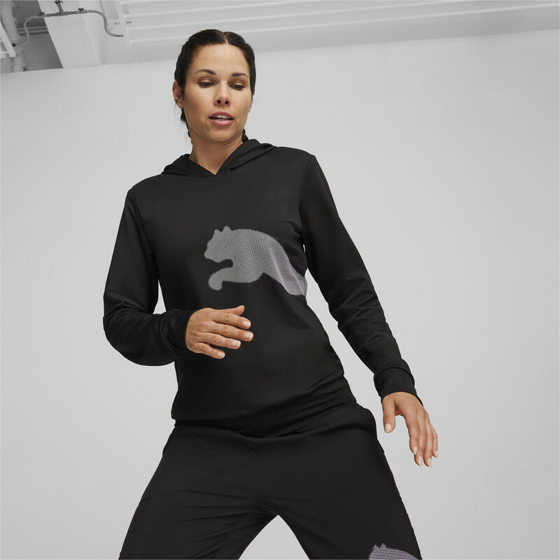 BIG CAT French Terry Trainings-Hoodie Damen PUMA Black