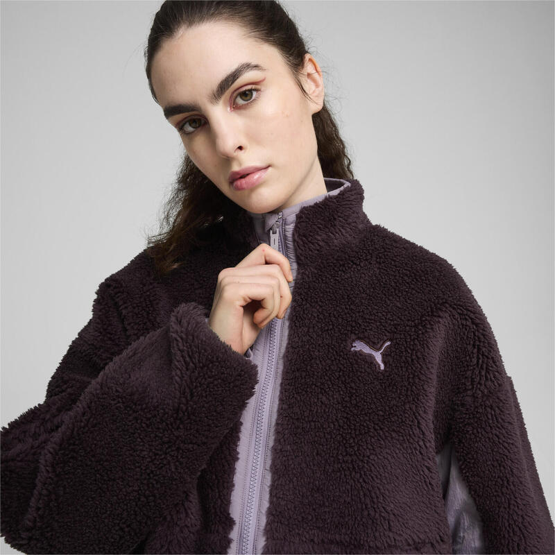 Jachetă Sherpa Reversibilă Femei PUMA Midnight Plum Purple