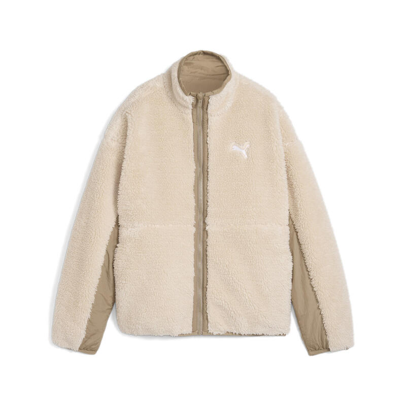 Veste réversible en sherpa Femme PUMA Oak Branch Beige