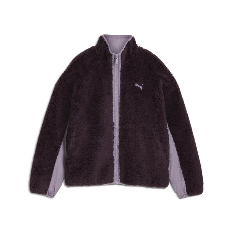 Veste réversible en sherpa Femme PUMA Midnight Plum Purple