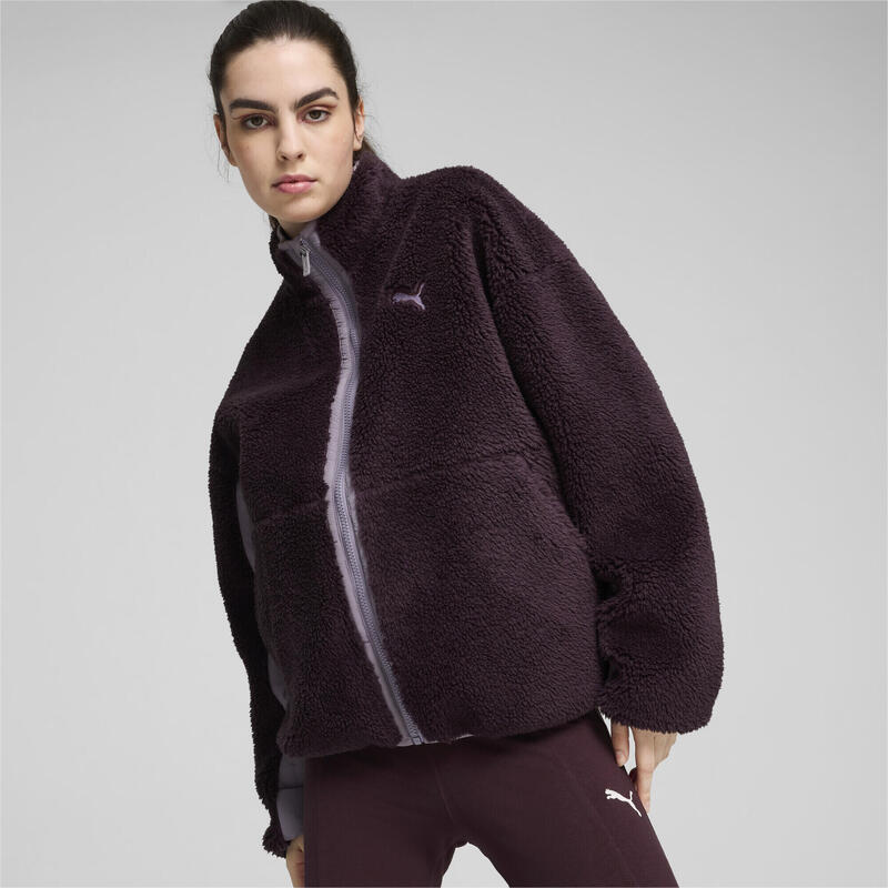 Chaqueta sherpa reversible Mujer PUMA Midnight Plum Purple