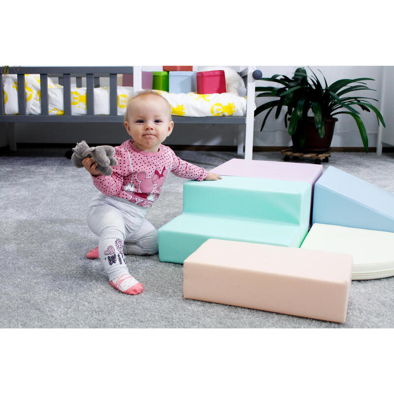 Blocs de Construction en Mousse Corner Climber, pastel