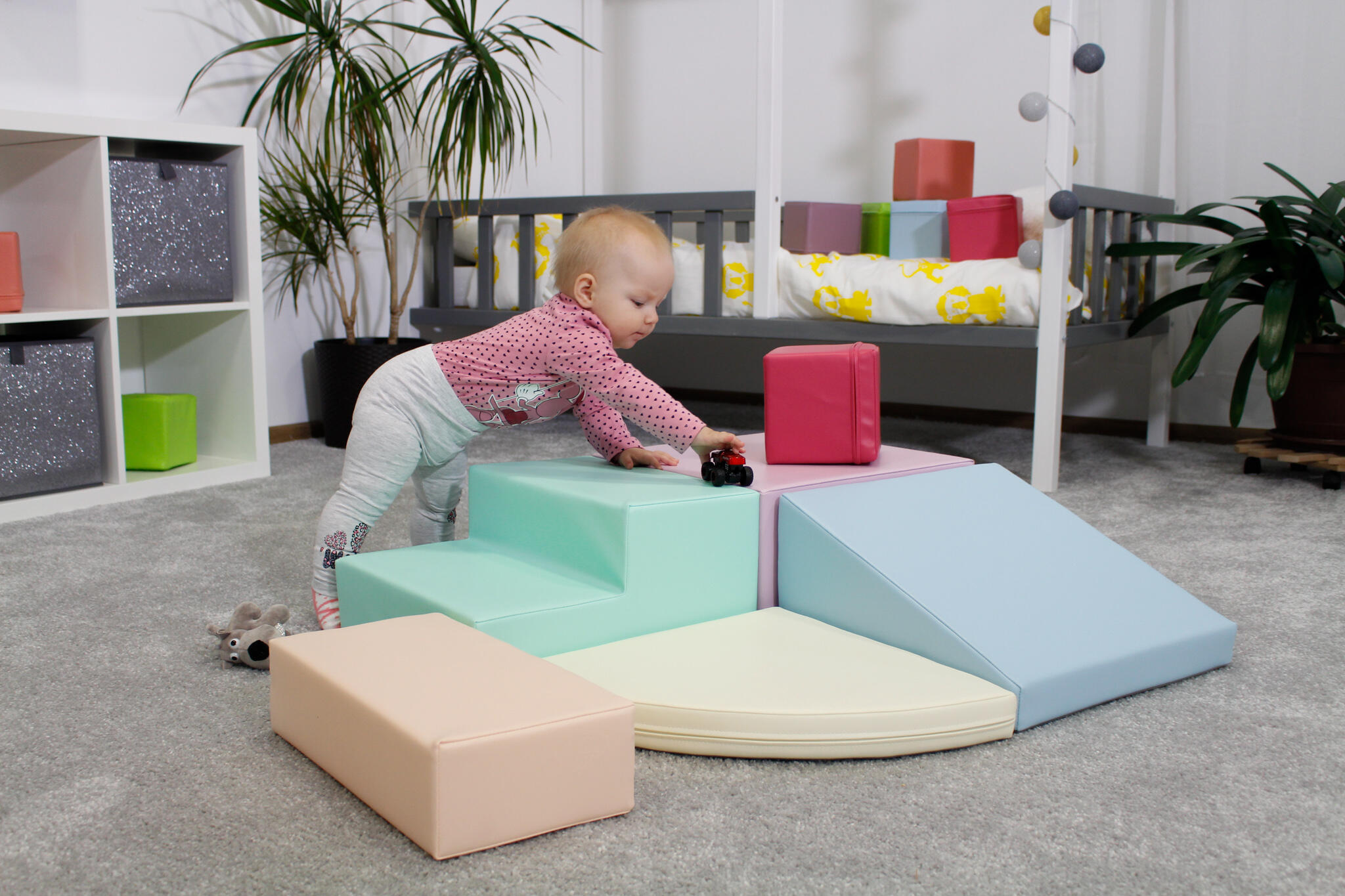 Blocchi per Bambini in Schiuma, Kit di attività Soft Play Corner Climb, pastello 4/8