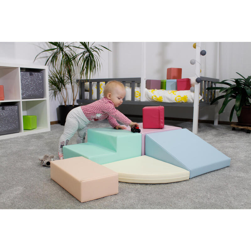 Blocs de Construction en Mousse Corner Climber, pastel