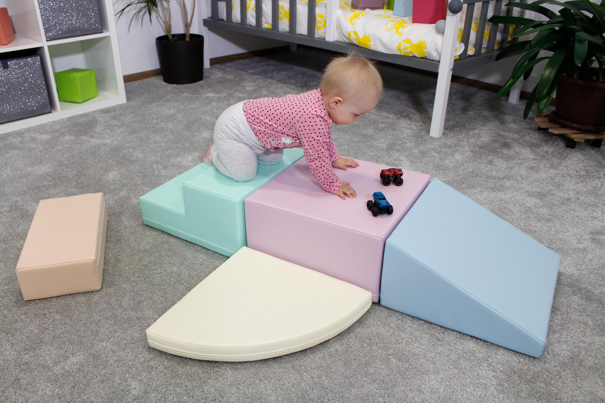 Blocchi per Bambini in Schiuma, Kit di attività Soft Play Corner Climb, pastello 3/8