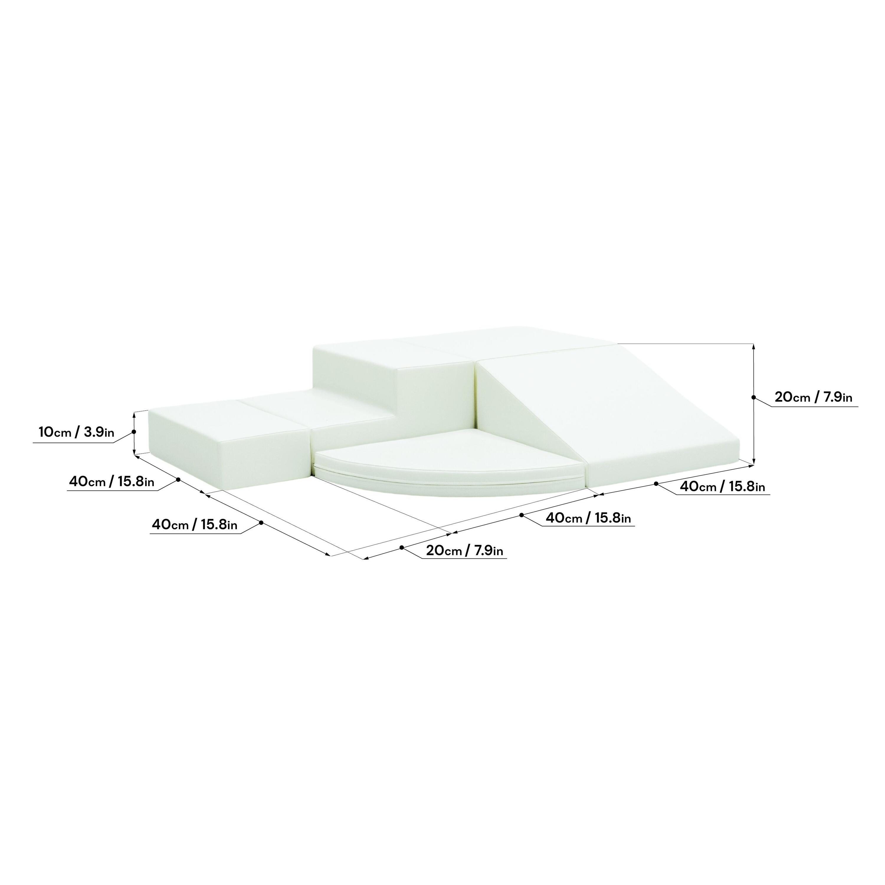 Blocs de Construction en Mousse Corner Climber, blanc 5/6