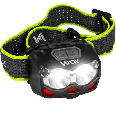 Vayox va0078 hoofdlamp. 500lm. oplaadbaar. met hybride voeding
