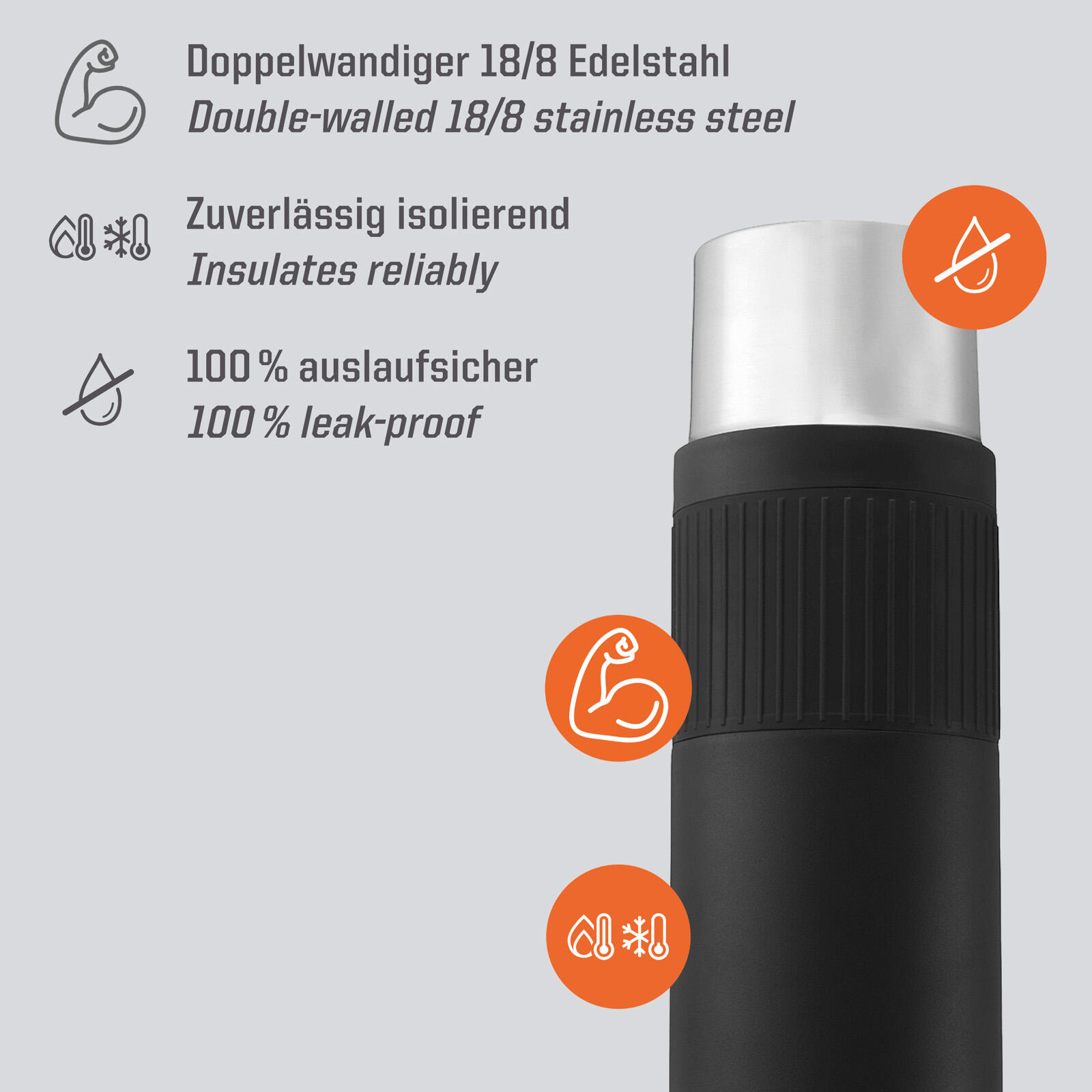 Bouteille isolante Sculptor isotherme sous vide thermique Gobelet 1L 3/7