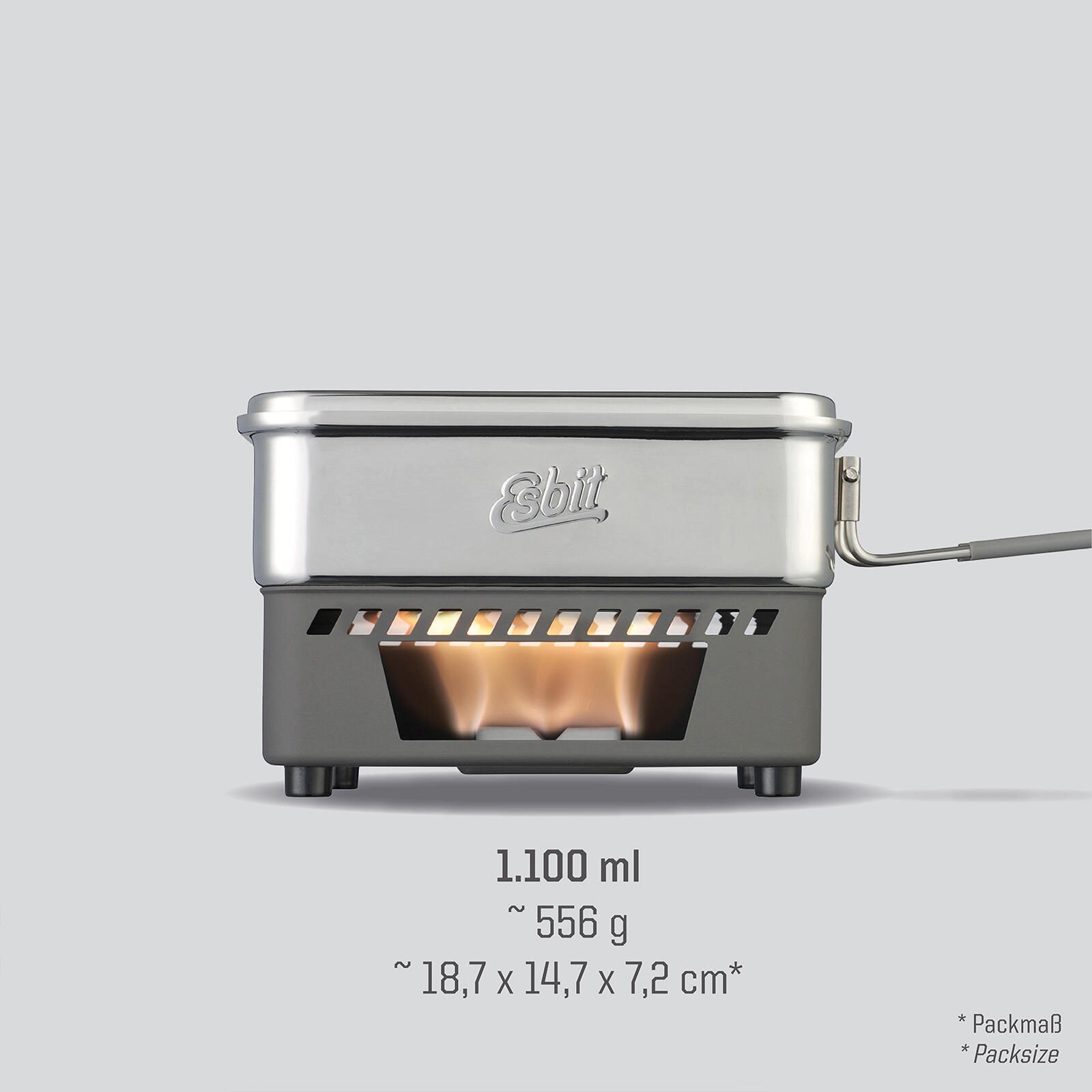 Kuchenka turystyczna Esbit Solid Fuel Cookset 1100 ml - steel 4/7