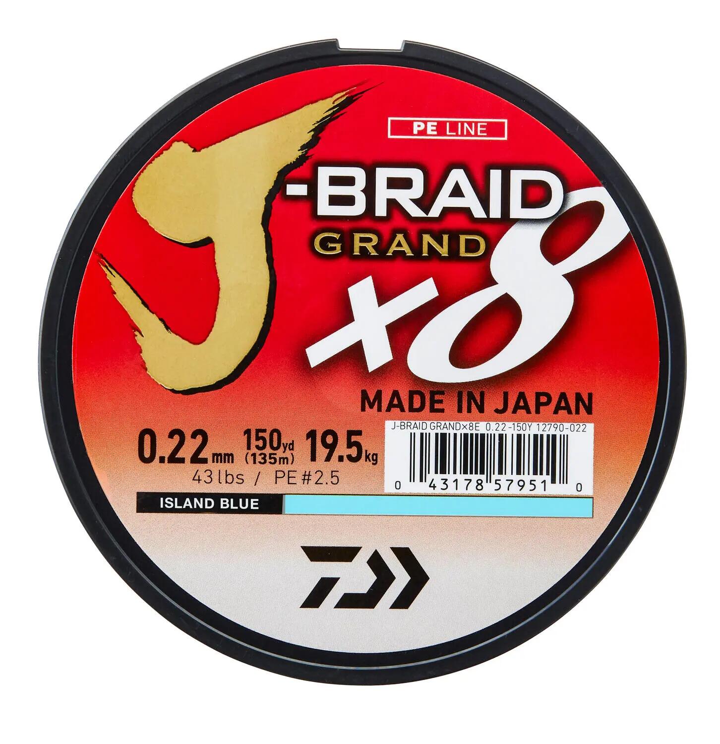 DAIWA J-BRAID GRAND X8E KÉK 0,20MM/16KG/135M HORGÁSZZSINÓR 2/4