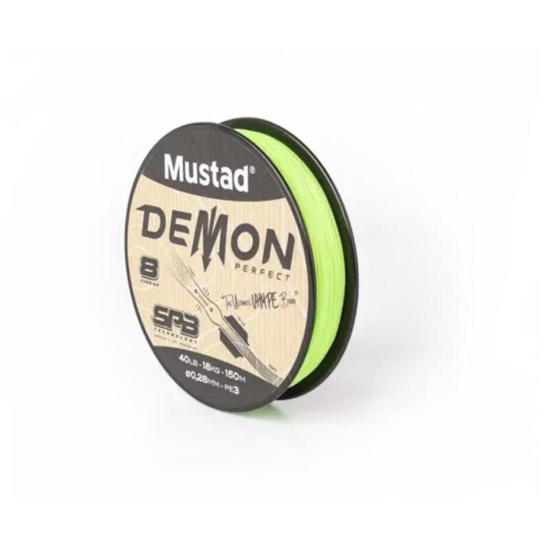 FIR TEXTIL MUSTAD DEMON PERFECT BRAID 8 CHARTREUSE 010MM/4,5KG/150M