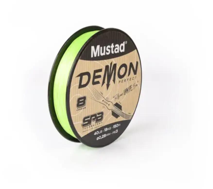 FIR TEXTIL MUSTAD DEMON PERFECT BRAID 8 CHARTREUSE 014MM/6,8KG/150M 6/6