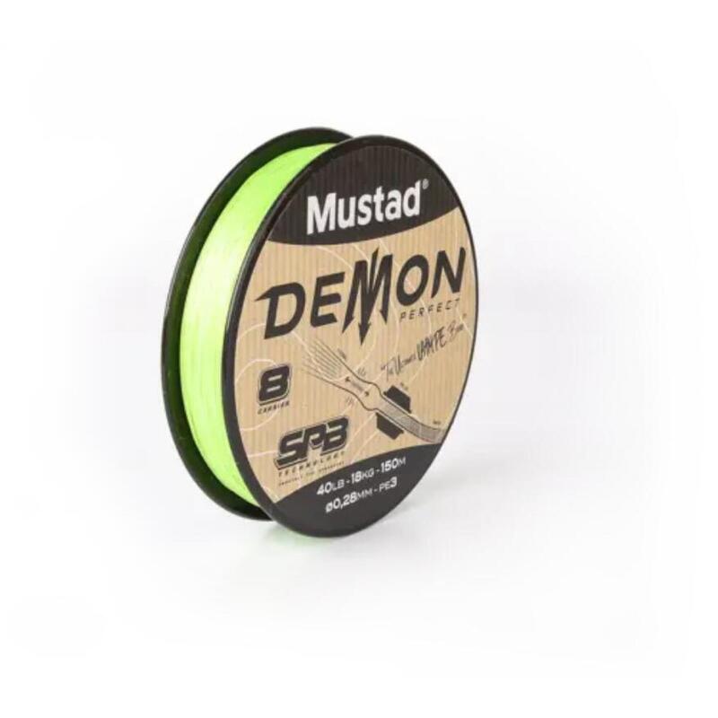 FIR TEXTIL MUSTAD DEMON PERFECT BRAID 8 CHARTREUSE 010MM/4,5KG/150M