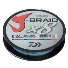 DAIWA J-BRAID X8 TÖBBSZÍNŰ 0,18MM/12KG/150M HORGÁSZZSINÓR 2/2