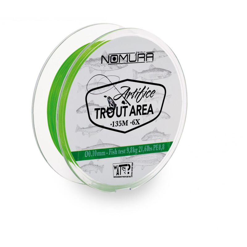 FIR TEXTIL NOMURA ARTIFICE TROUT AREA 6X GREEN SP 0,08MM/8,2KG/135M