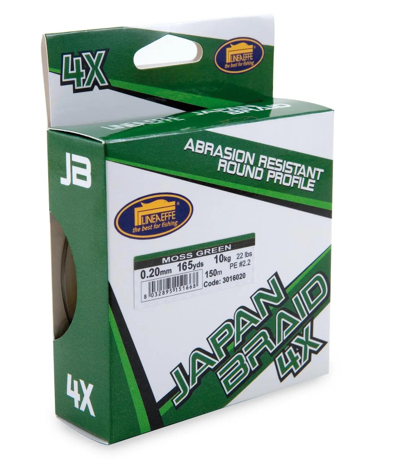 Lineaeffe Japan Braid X4 zöld horgász fonott zsinór 0,10 mm / 4,6 kg, 150 m 2/2