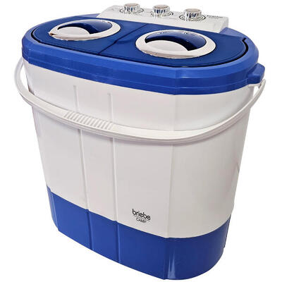 Tragbare Waschmaschine mit Schleuder für Camping, 3kg, 2 Fächer, Briebe Camp
