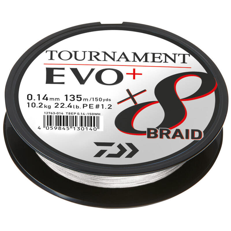 FIR TEXTIL DAIWA TOURNAMENT 8X BRAID EVO+ ALB 012MM/8,6KG/135M