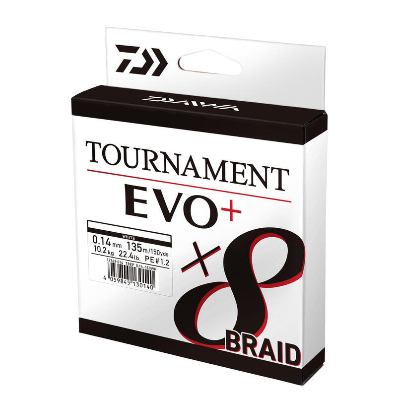 FIR TEXTIL DAIWA TOURNAMENT 8X BRAID EVO+ ALB 014MM/10,2KG/135M