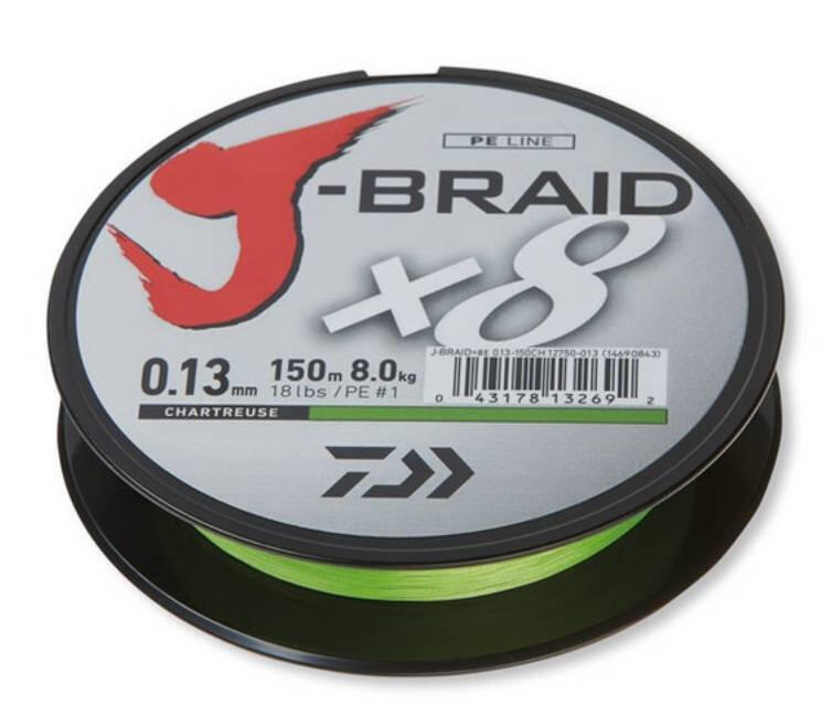 FIR TEXTIL DAIWA J-BRAID X8 VERDE 022MM/17KG/150M