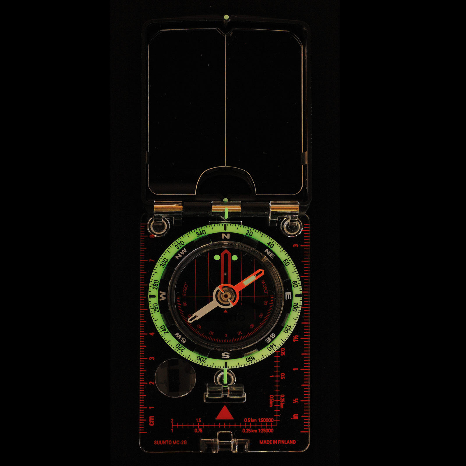 MC-2 360 G/D/L Mappa Bussola Escursionismo Cuscinetto Specchio Tascabile 4/6