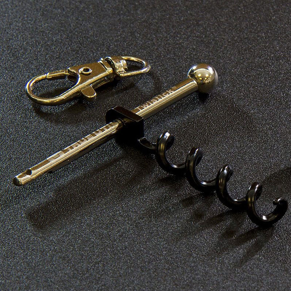 2 stuks mini sleutelhanger kurkentrekker, kurkschroef wijnopener draagbare wijnflesopener voor rugzak camping