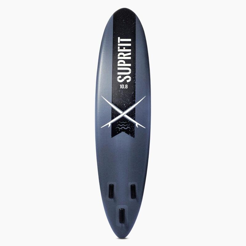 Set tavola SUP gonfiabile - Stand Up Paddle Touring 10'8 Lailani GrigioNero