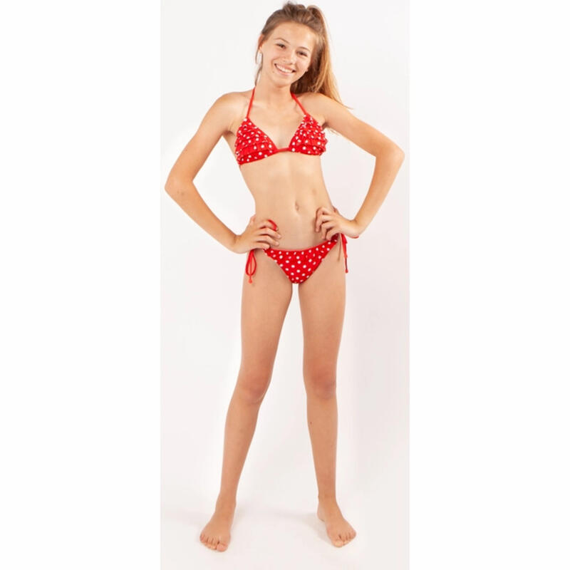 Conjunto Bikini niña Bells Triange rojo