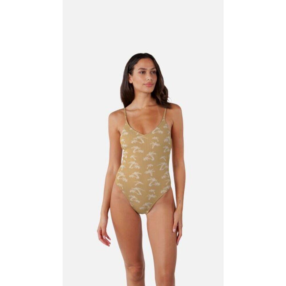 Bañador mujer Aloni Plunge One Piece beige 2/3